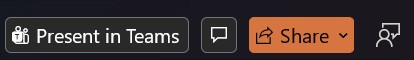 [Teams に表示] オプションが選択されている PPT ファイルのスクリーンショット。