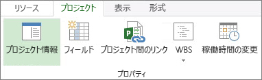 [プロジェクト情報] ボタン