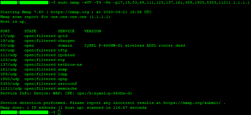 Linux nmap スキャン