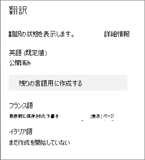 翻訳の状態