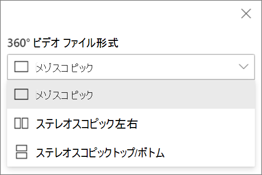 ビデオ オプション