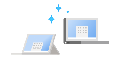 Windows 11 で実行されている 2 種類の Windowsデバイス
