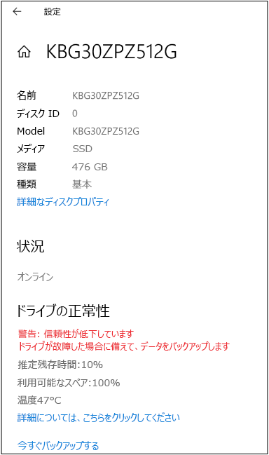 ディスク ページの例