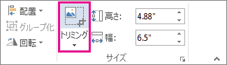 [書式] タブの [トリミング]