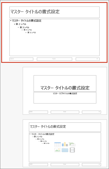 PowerPoint for Mac の [スライド マスター]