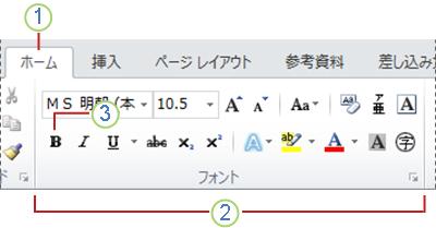 Word 2010 のリボン