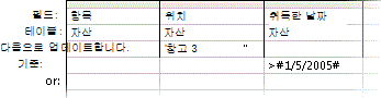 업데이트 조건이 하나 있는 업데이트 쿼리