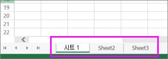 시트 탭