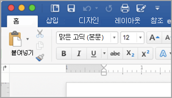 확장된 리본 메뉴