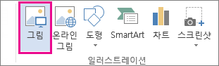 삽입 탭의 그림 명령