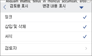 변경 내용 표시