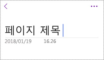 iOS용 OneNote에서 페이지 이름 바꾸기