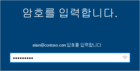 암호 입력 화면