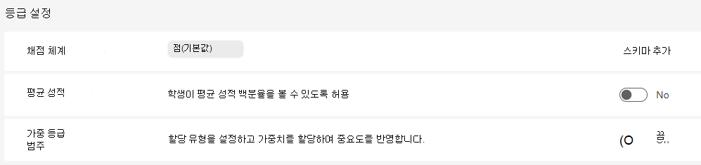 등급 설정