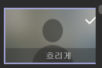 배경 흐리게 옵션이 선택된 스크린샷.