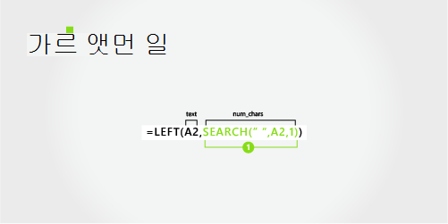 이름과 성을 구분한 다음 접미사를 구분하는 수식