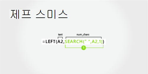 이름을 추출하는 수식