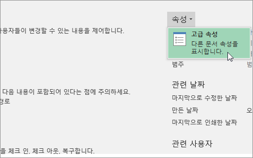 고급 속성