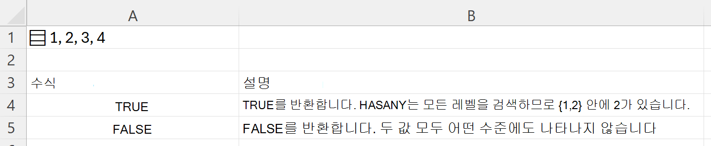 HASANY를 사용하여 단일 셀에 저장된 중첩된 배열 내에서 검색
