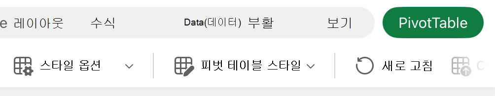 iPad의 스타일 옵션 단추