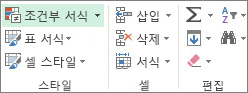 조건부 서식 지정