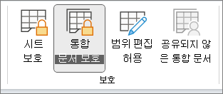 표시된 통합 문서 보호