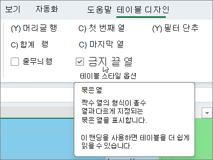 테이블 디자인 줄무늬 열