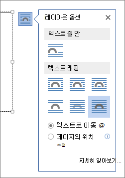 텍스트 상자 레이아웃 옵션