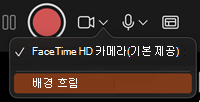 배경 흐리게 단추
