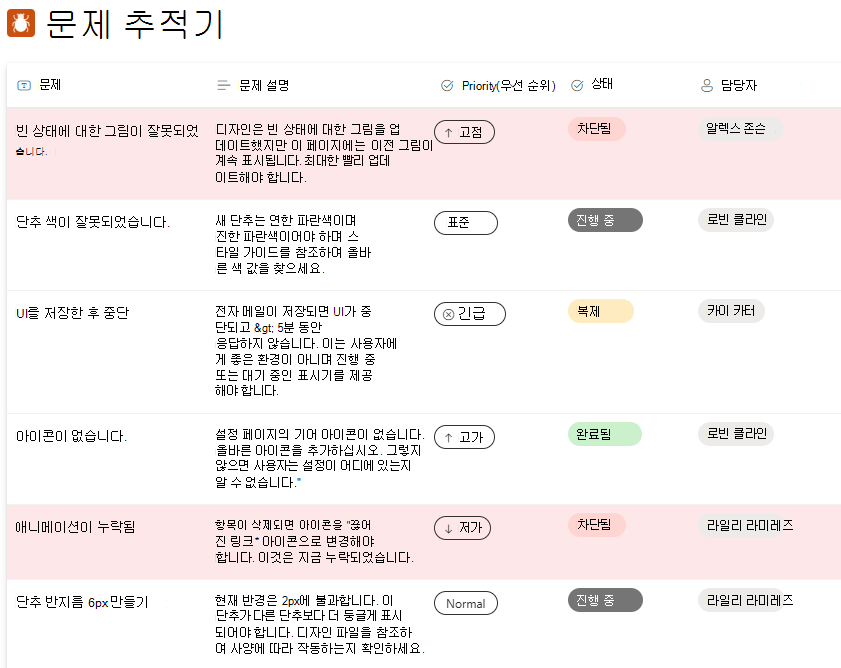 새 문제 추적기 미리 보기 환경 만들기