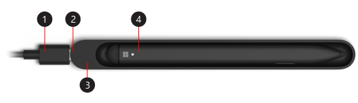 USB-C 충전대에서 Surface 슬림 펜 충전 이미지