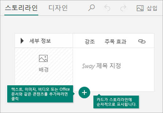 Sway 스토리라인
