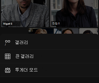 비디오 레이아웃 옵션
