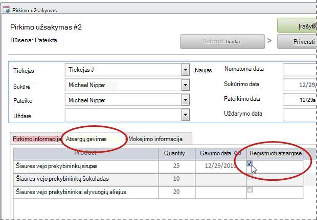 Goods Template Post to Inventory check box