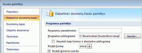 Pasirinktinės programos piktogramos pridėjimas