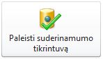 Mygtukas Paleisti suderinamumo tikrintuvą Access rodinyje Backstage