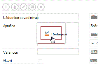 Mygtukas Redaguoti „Access“ taikomosios programos rodinyje.