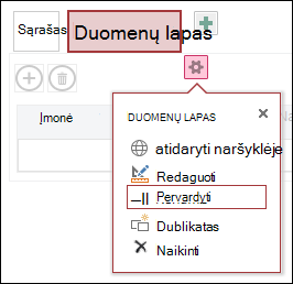 Settings menu with Open in browser, Edit, Rename, Duplicate, and Delete