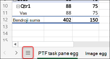 Meniu mygtukas Visi lapai