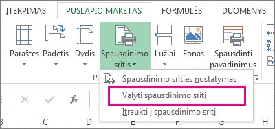 Spausdinimo srities išvalymas