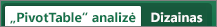 PivotTable Analyze and Design tabs