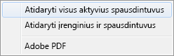 Pasirinkite Atidaryti visus aktyvius spausdintuvus.