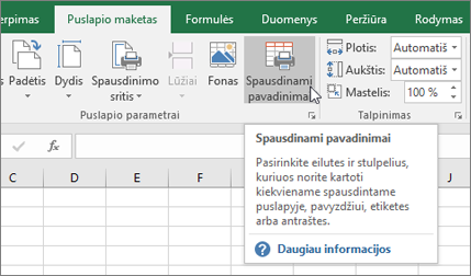 Spausdinami pavadinimai