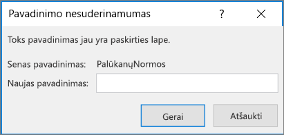 Nesuderinamo diapazono pervardijimas