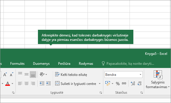 Viršutinė darbalapio dalis persidengia su kito darbalapio skirtukais
