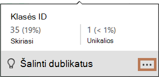 Paskirstymo diagramos iškylantysis langas