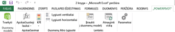 „PowerPivot“ juostelė