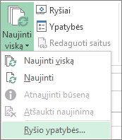 Ryšio ypatybės