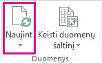 Skirtuko Analizuoti mygtukas Atnaujinti
