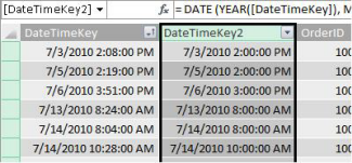 Stulpelis „DateTimeKey“